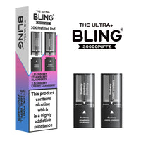 bulk wholesale The Bling Ultra Plus 30k Replacement Pods Pack of 5 - Blueberry Strawberry Blackberry/Blueberry Cherry Cranberry