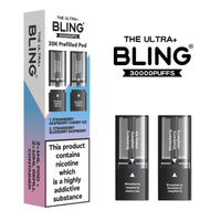 bulk wholesale The Bling Ultra Plus 30k Replacement Pods Pack of 5 - Strawberry Raspberry Cherry Ice/Strawberry Blueberry Raspberry