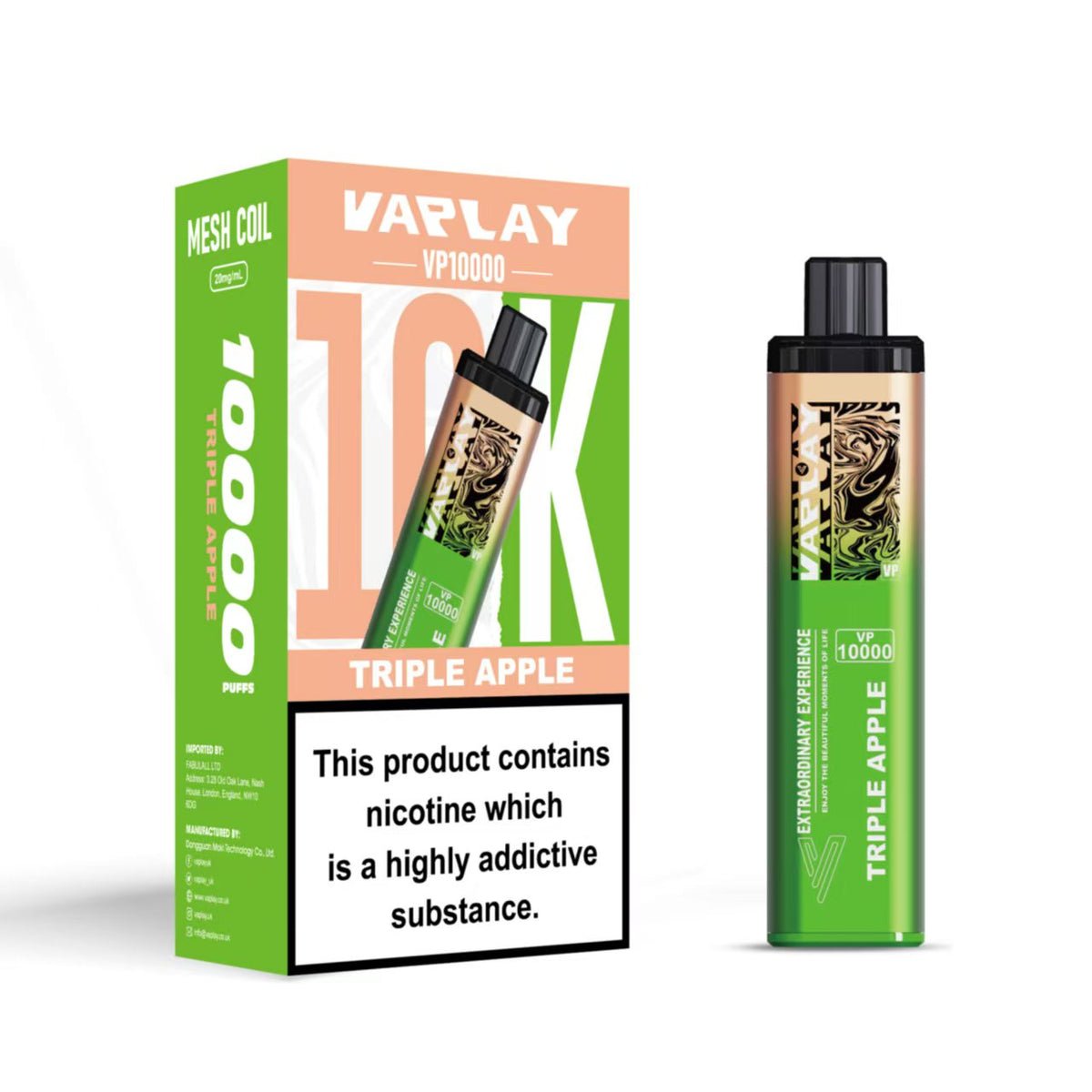 buy Vaplay VP10000 Prefilled Pod Vape Kit Box of 5 at Wolfvapes.co.uk
