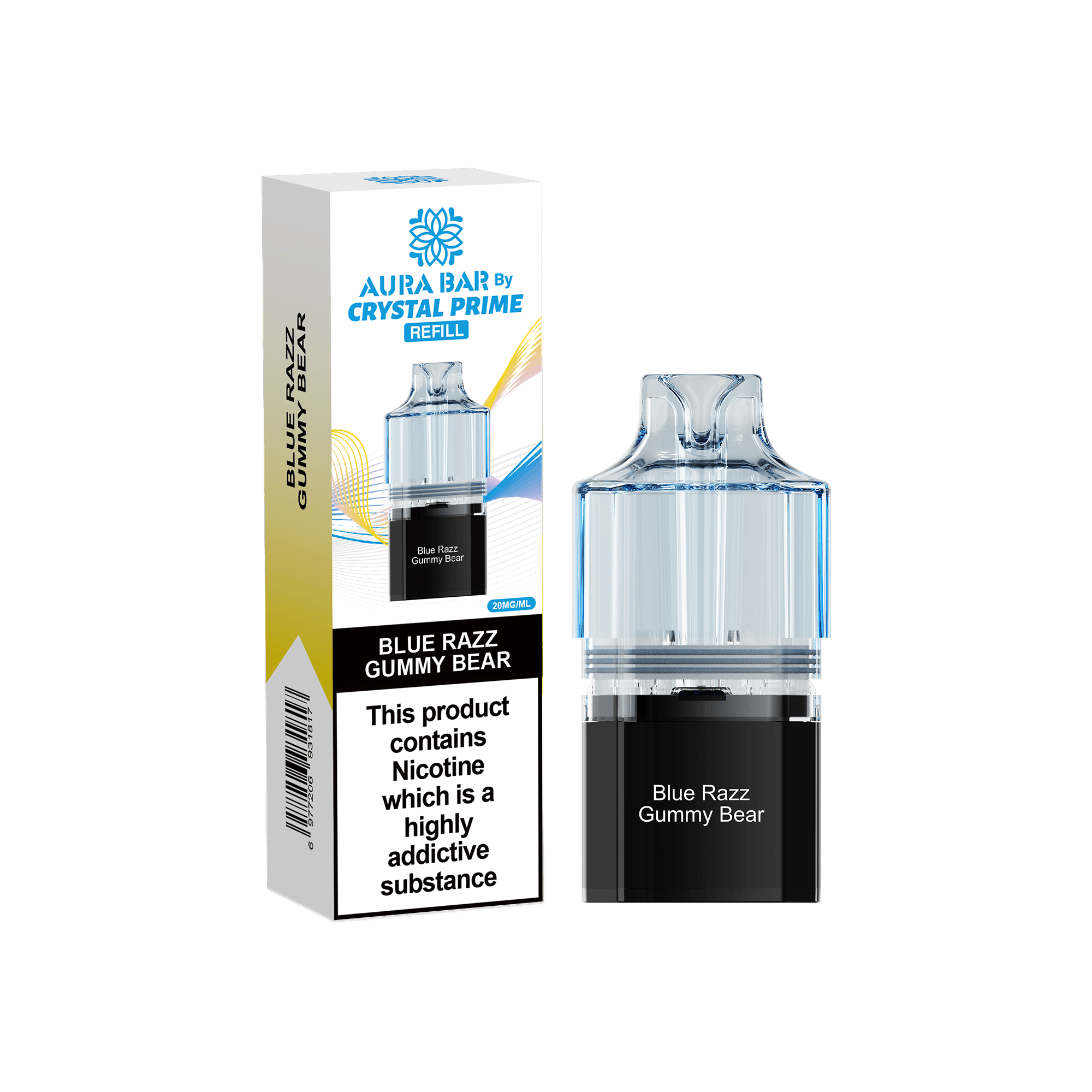 Crystal Prime Aura Bar 10k Replacement Pods Box of 5 - Wholesale Price !