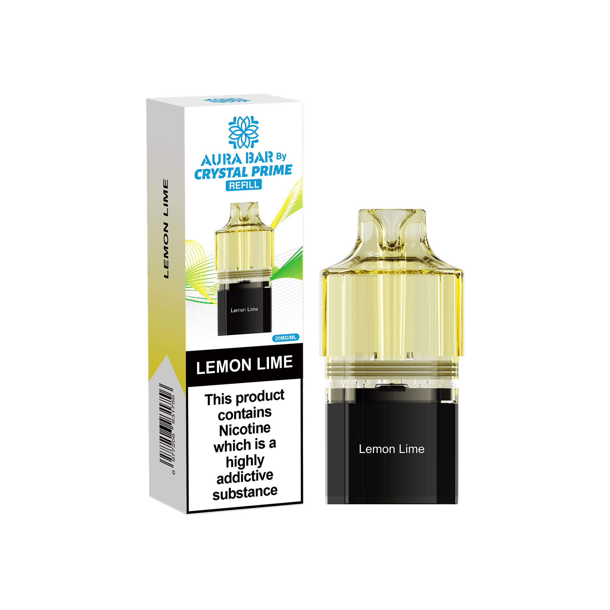 Crystal Prime Aura Bar 10k Replacement Pods Box of 5 - Wholesale Price !