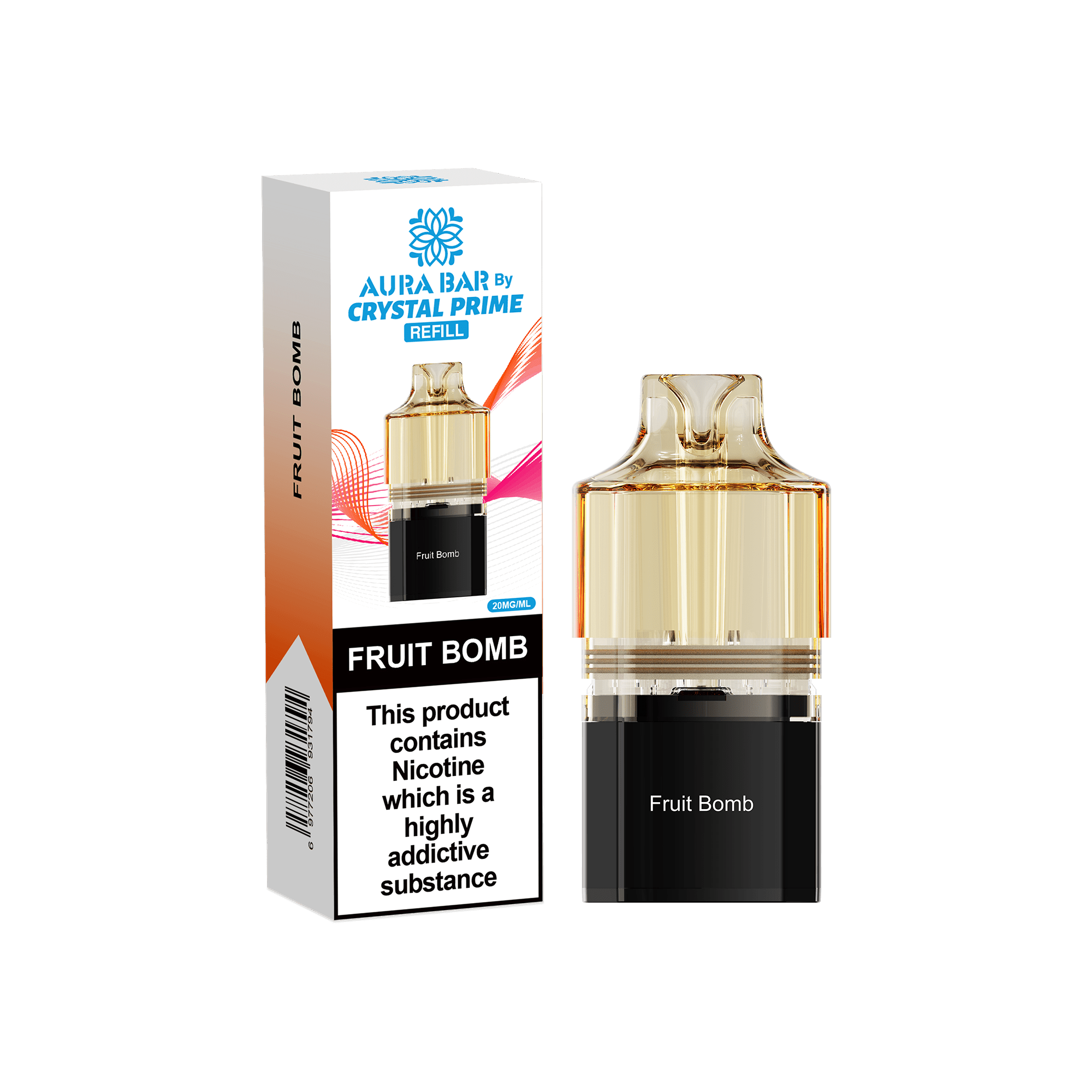 Crystal Prime Aura Bar 10k Replacement Pods Box of 5 - Wholesale Price !