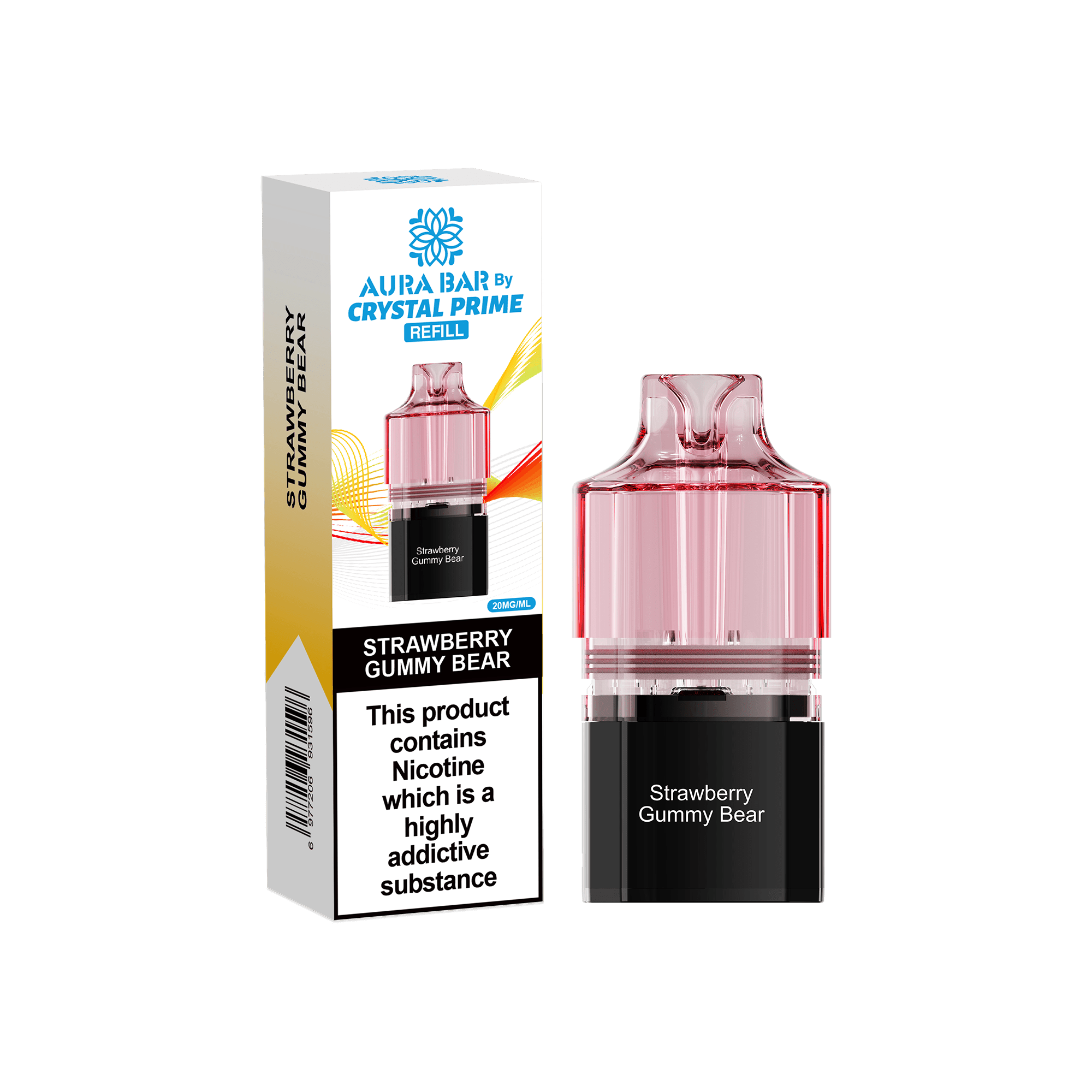 Crystal Prime Aura Bar 10k Replacement Pods Box of 5 - Wholesale Price !