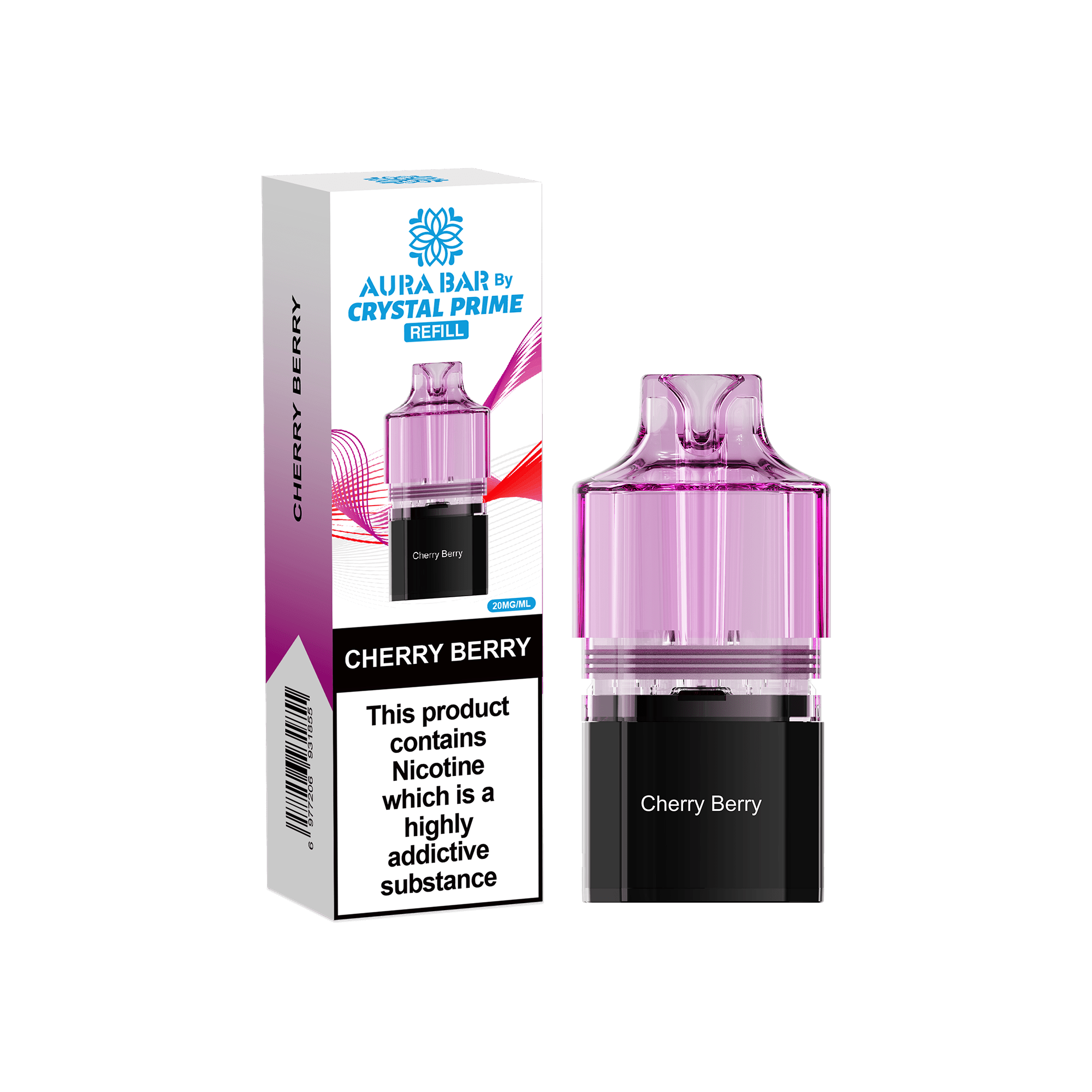 Crystal Prime Aura Bar 10k Replacement Pods Box of 5 - Wholesale Price !