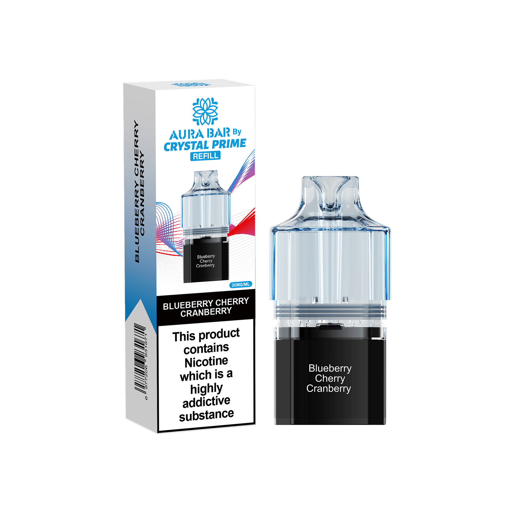 Crystal Prime Aura Bar 10k Replacement Pods Box of 5 - Wholesale Price !