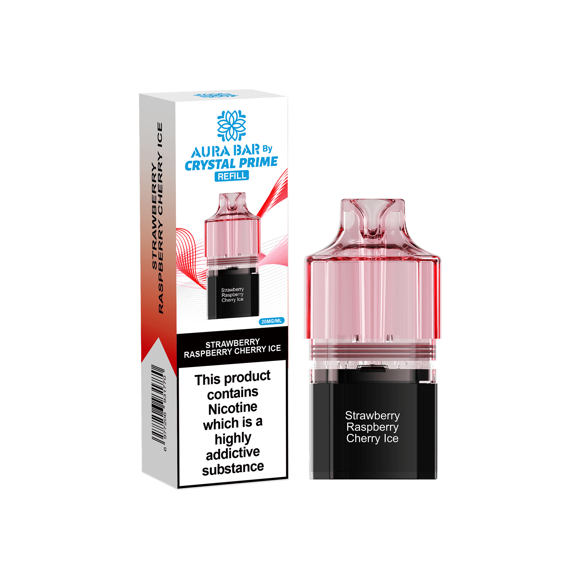 Crystal Prime Aura Bar 10k Replacement Pods Box of 5 - Wholesale Price !