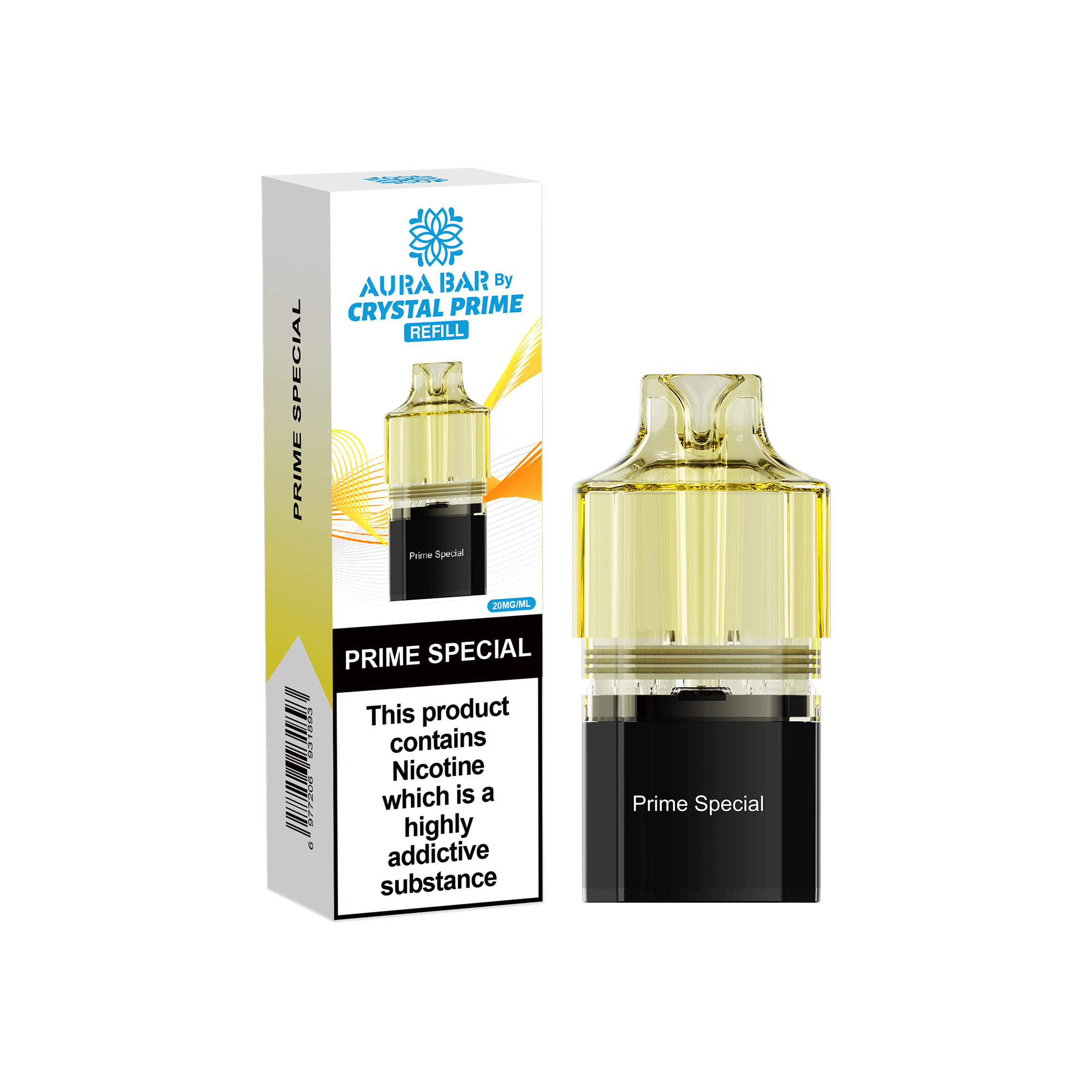 Crystal Prime Aura Bar 10k Replacement Pods Box of 5 - Wholesale Price !