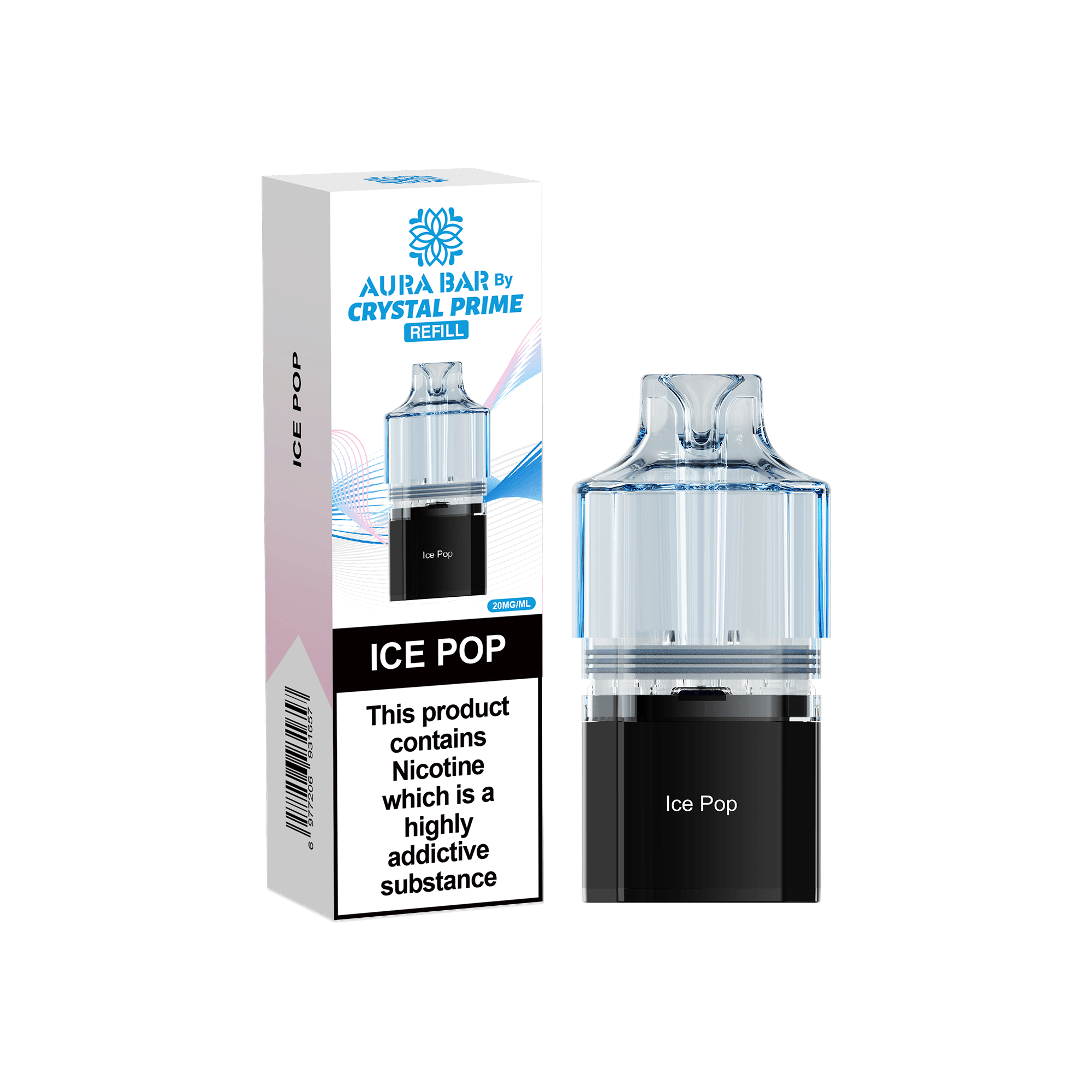 Crystal Prime Aura Bar 10k Replacement Pods Box of 5 - Wholesale Price !