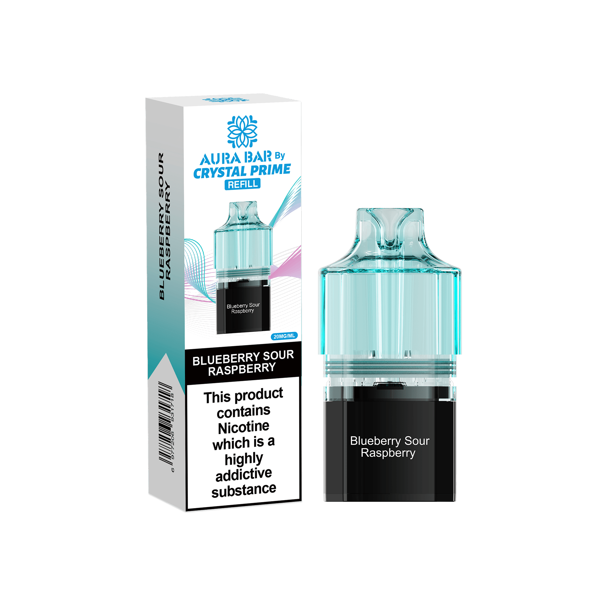 Crystal Prime Aura Bar 10k Replacement Pods Box of 5 - Wholesale Price !