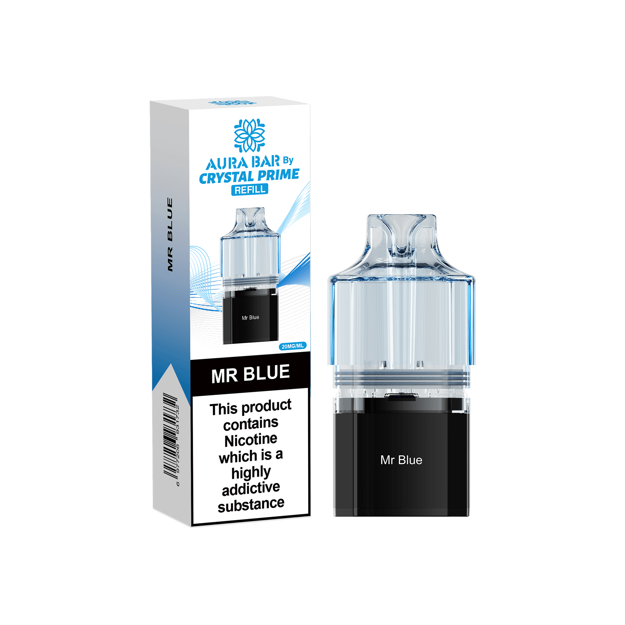 Crystal Prime Aura Bar 10k Replacement Pods Box of 5 - Wholesale Price !