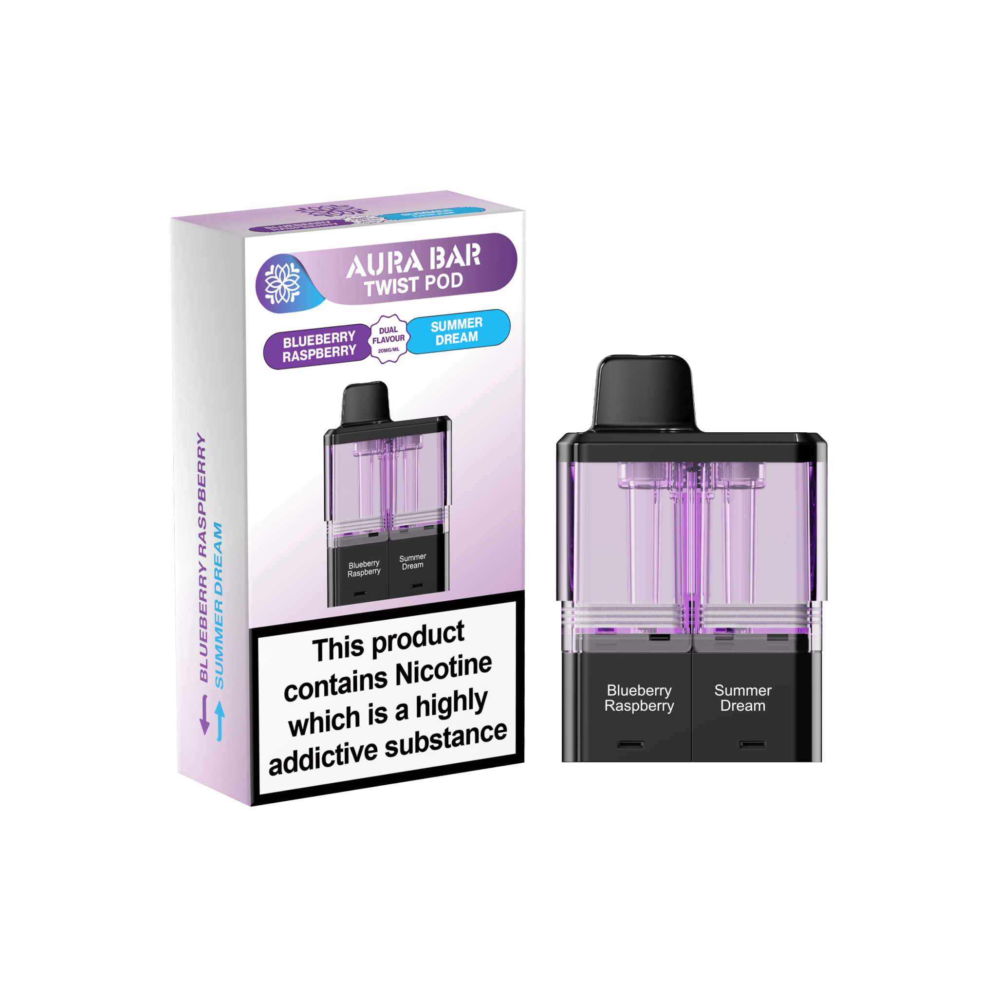 Crystal prime Twist Aura Bar 40k Pods Pack of 5 - Wholesale Price !