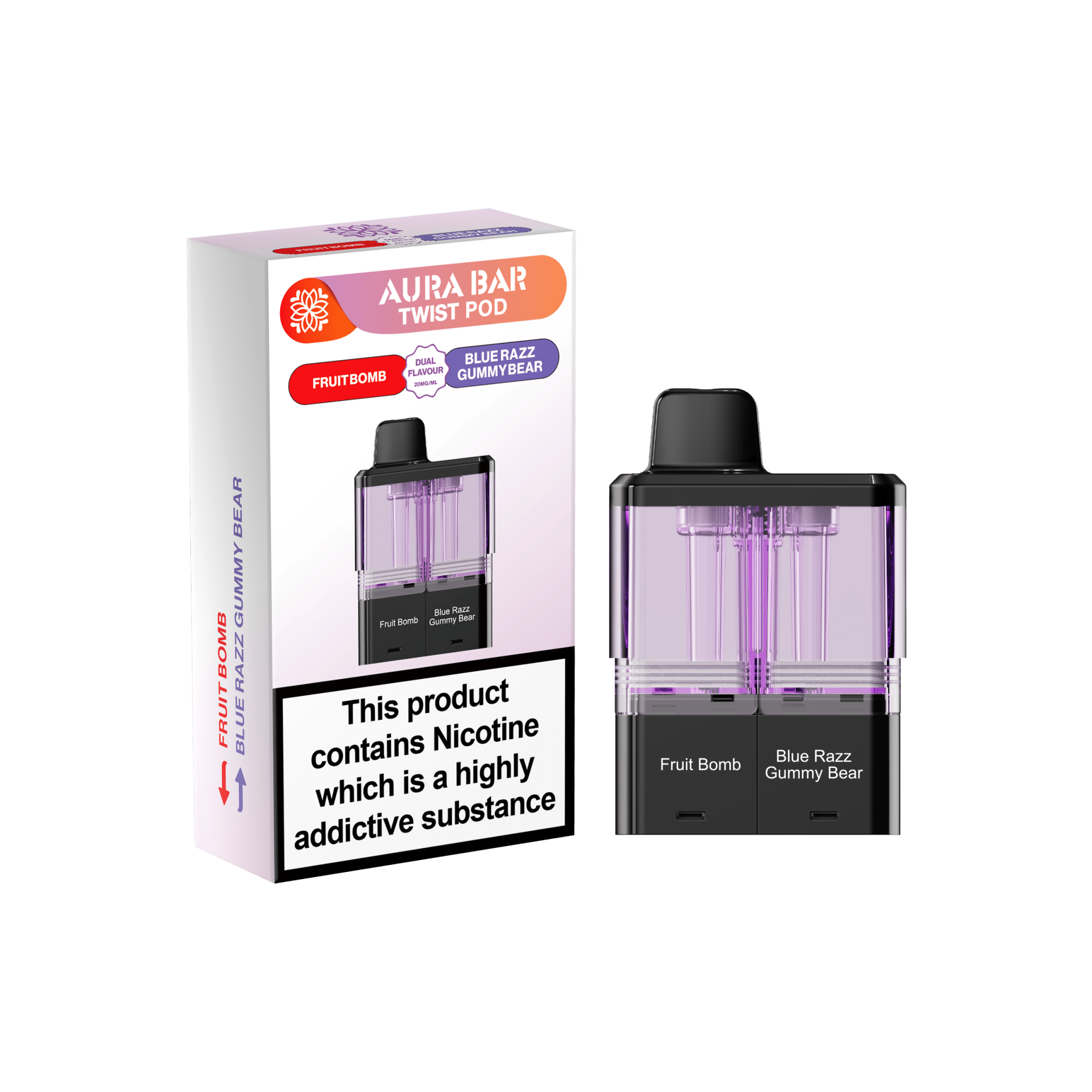 Crystal prime Twist Aura Bar 40k Pods Pack of 5 - Wholesale Price !