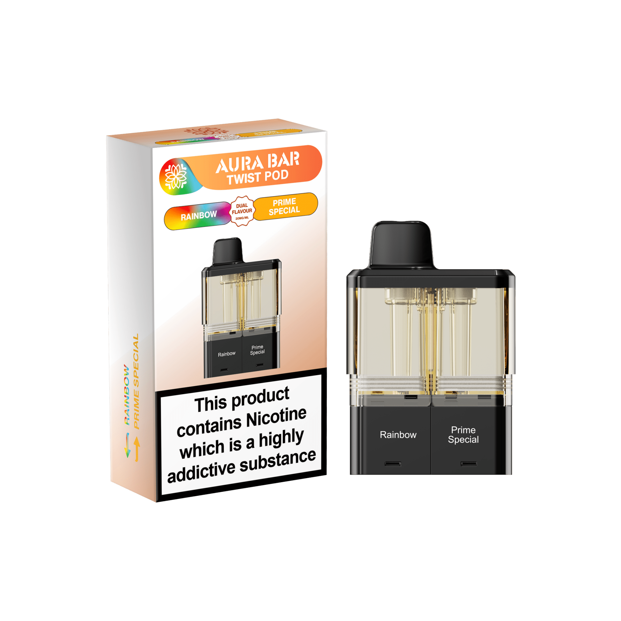 Crystal prime Twist Aura Bar 40k Pods Pack of 5 - Wholesale Price !