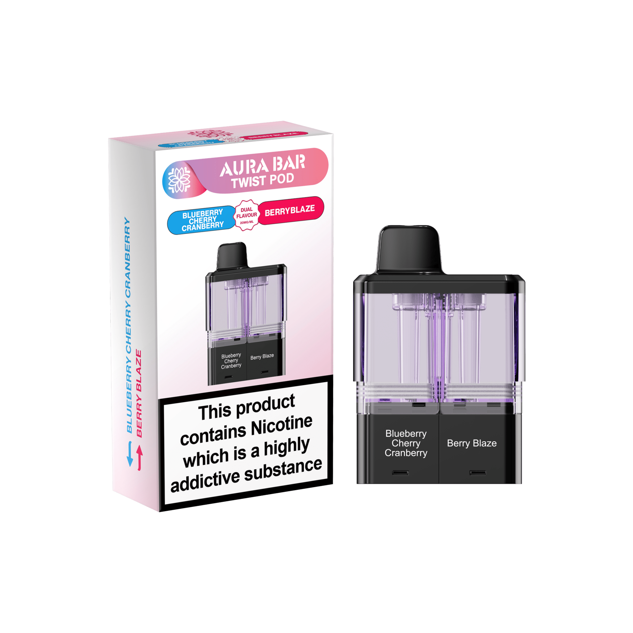 Crystal prime Twist Aura Bar 40k Pods Pack of 5 - Wholesale Price !