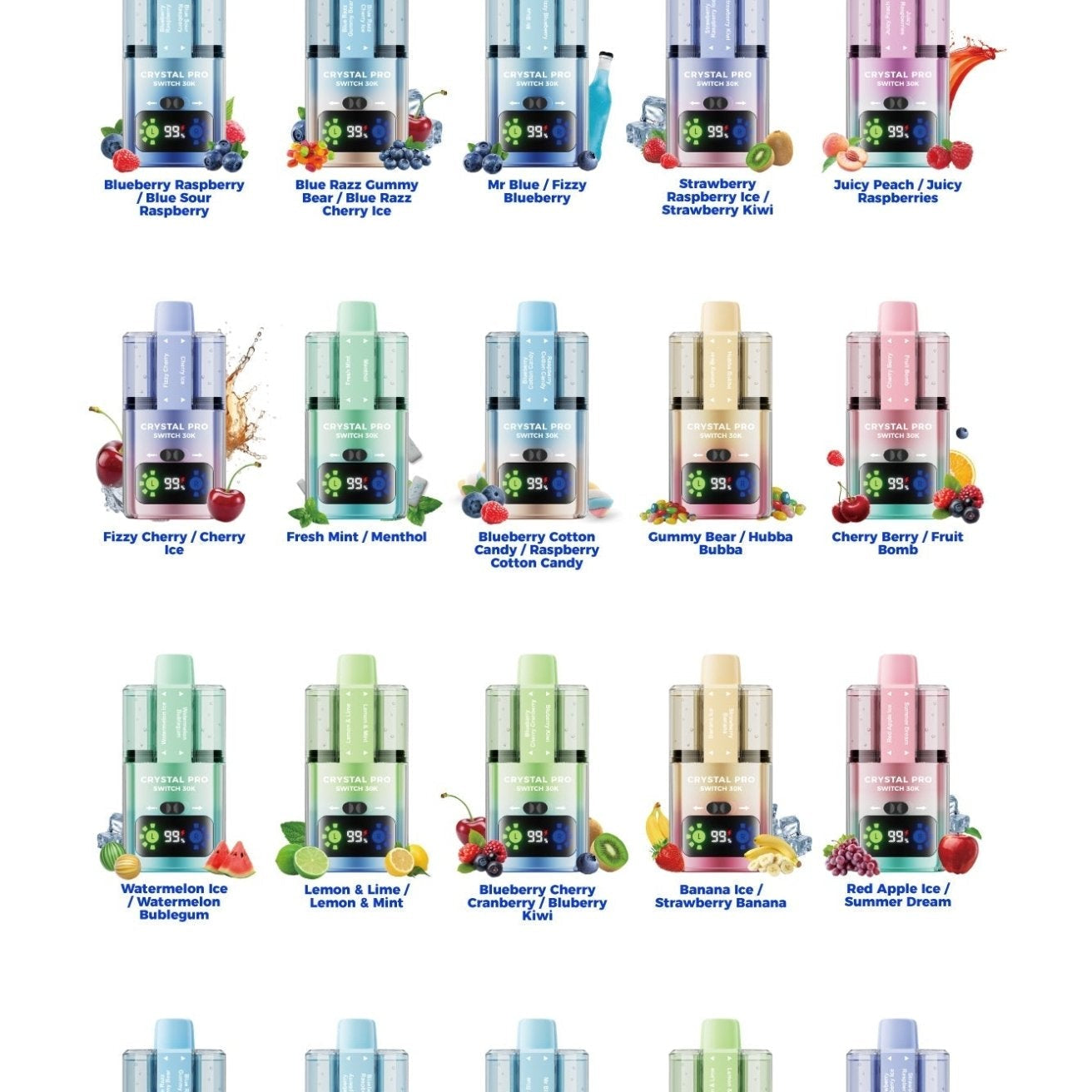 Crystal Pro Switch 30k Disposable Vape Box of 5 - #Simbavapeswholesale#