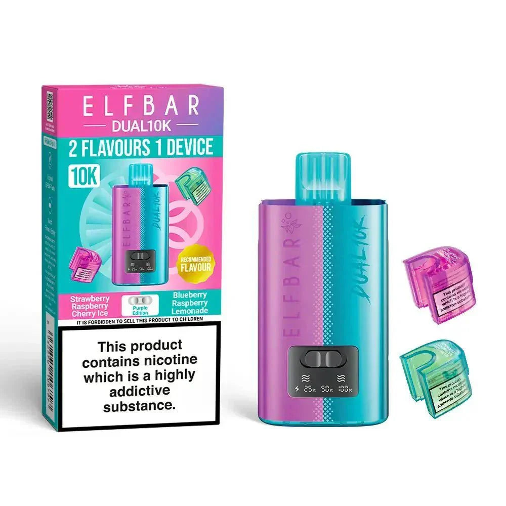 Elf Bar Dual 10K Disposable 2 in 1 Vape Box of 5 - #Simbavapeswholesale#