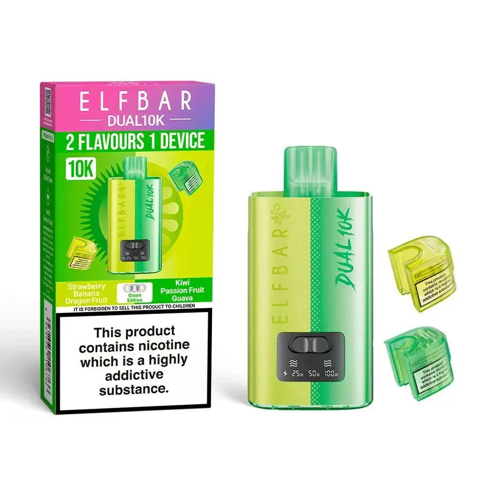 Elf Bar Dual 10K Disposable 2 in 1 Vape Box of 5 - #Simbavapeswholesale#