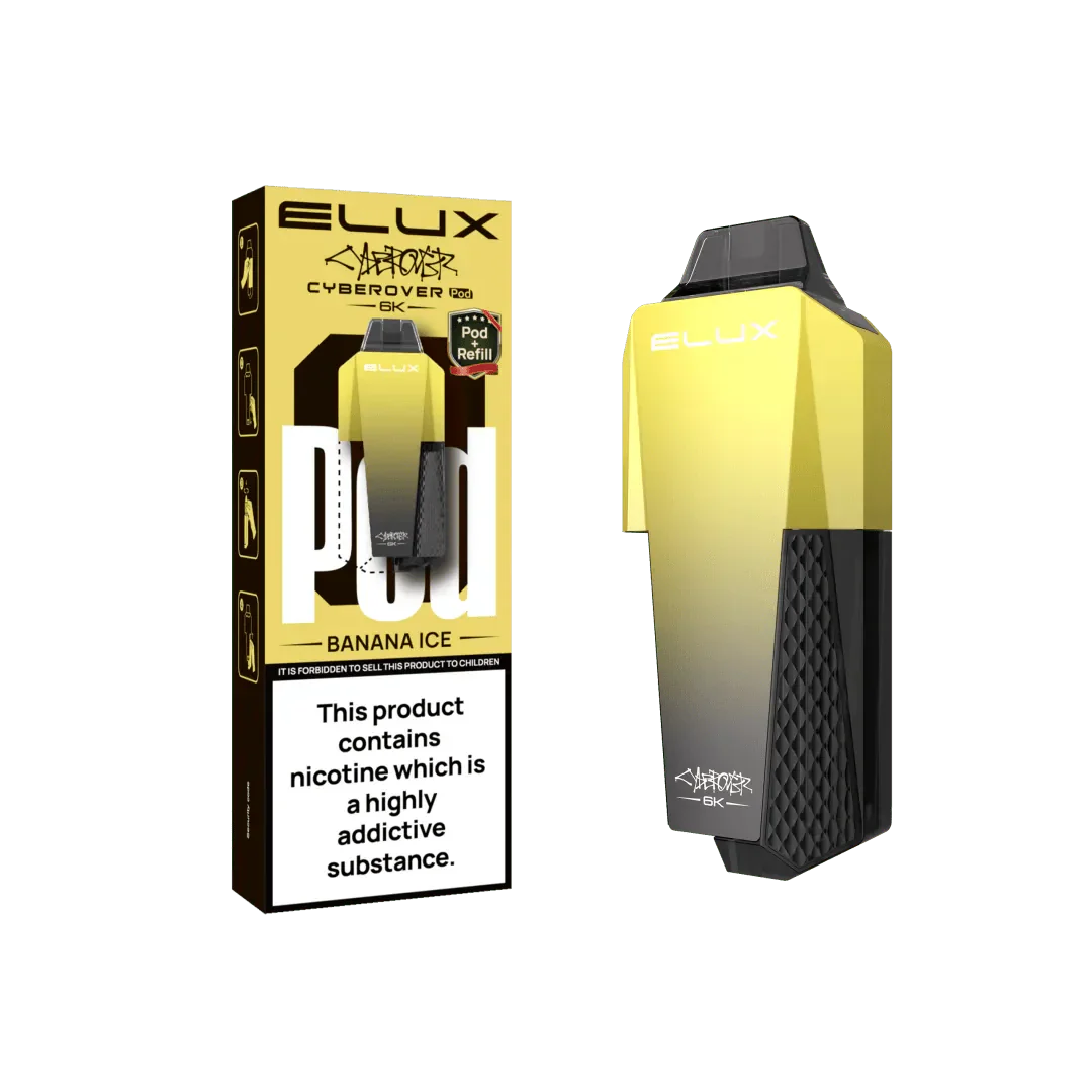 Elux Cyberover 6K Replacement Pods - Banana Ice - vapeukwholesale