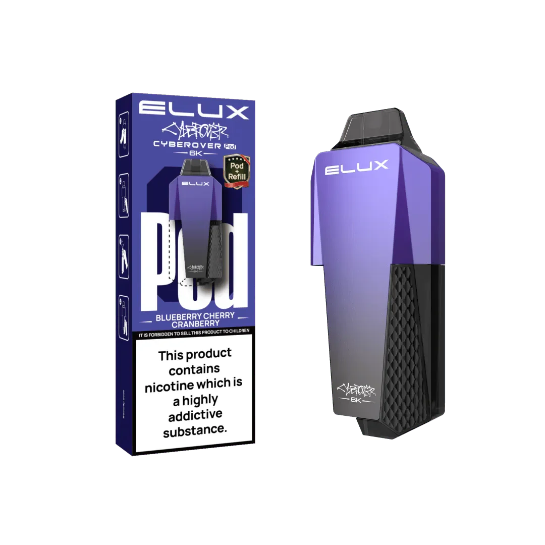 Elux Cyberover 6K Replacement Pods - Blueberry Cherry Cranberry - vapeukwholesale