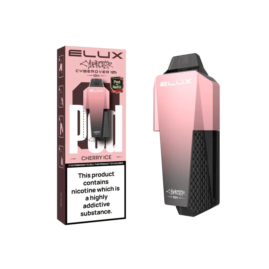Elux Cyberover 6K Replacement Pods - Cherry Ice - vapeukwholesale