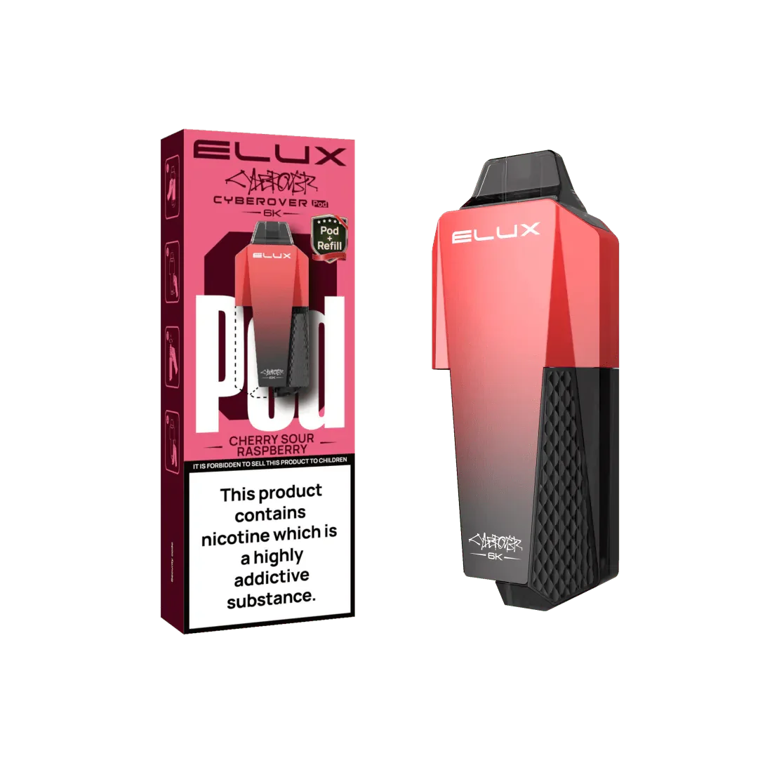 Elux Cyberover 6K Replacement Pods - Cherry Sour Raspberry - vapeukwholesale