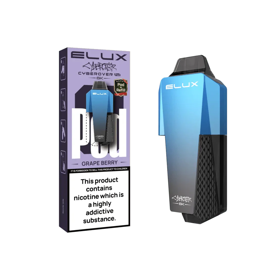 Elux Cyberover 6K Replacement Pods - Grape Berry - vapeukwholesale