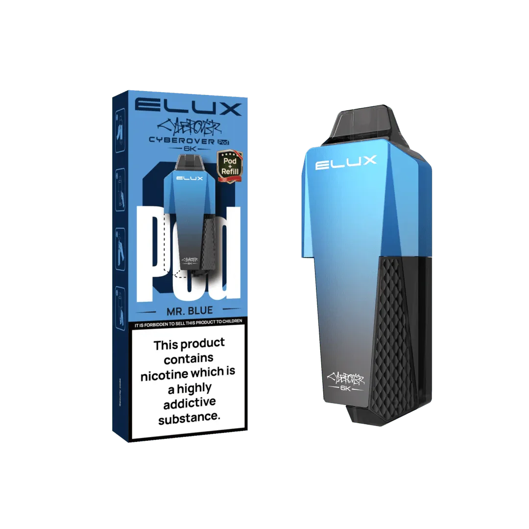 Elux Cyberover 6K Replacement Pods - Mr Blue - vapeukwholesale