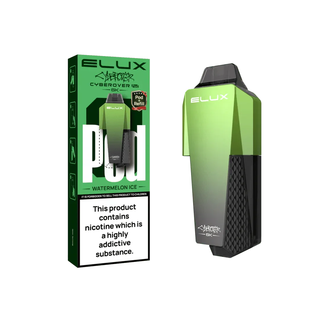 Elux Cyberover 6K Replacement Pods - Watermelon Ice - vapeukwholesale