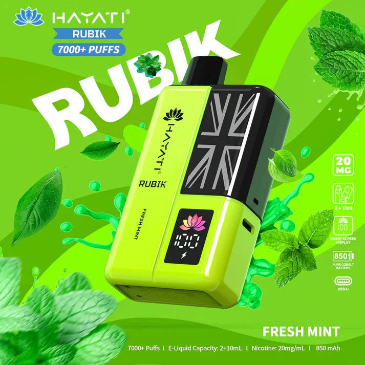 Hayati Rubik 7000 Puffs Disposable Vape Kit Pack of 5 - #Simbavapeswholesale#