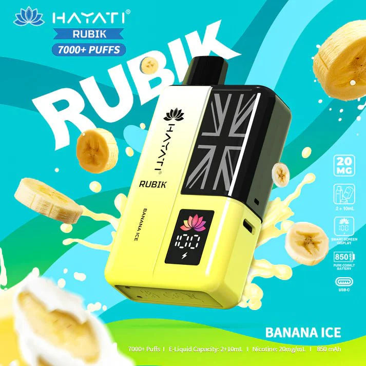 Hayati Rubik 7000 Puffs Disposable Vape Kit Pack of 5 - #Simbavapeswholesale#