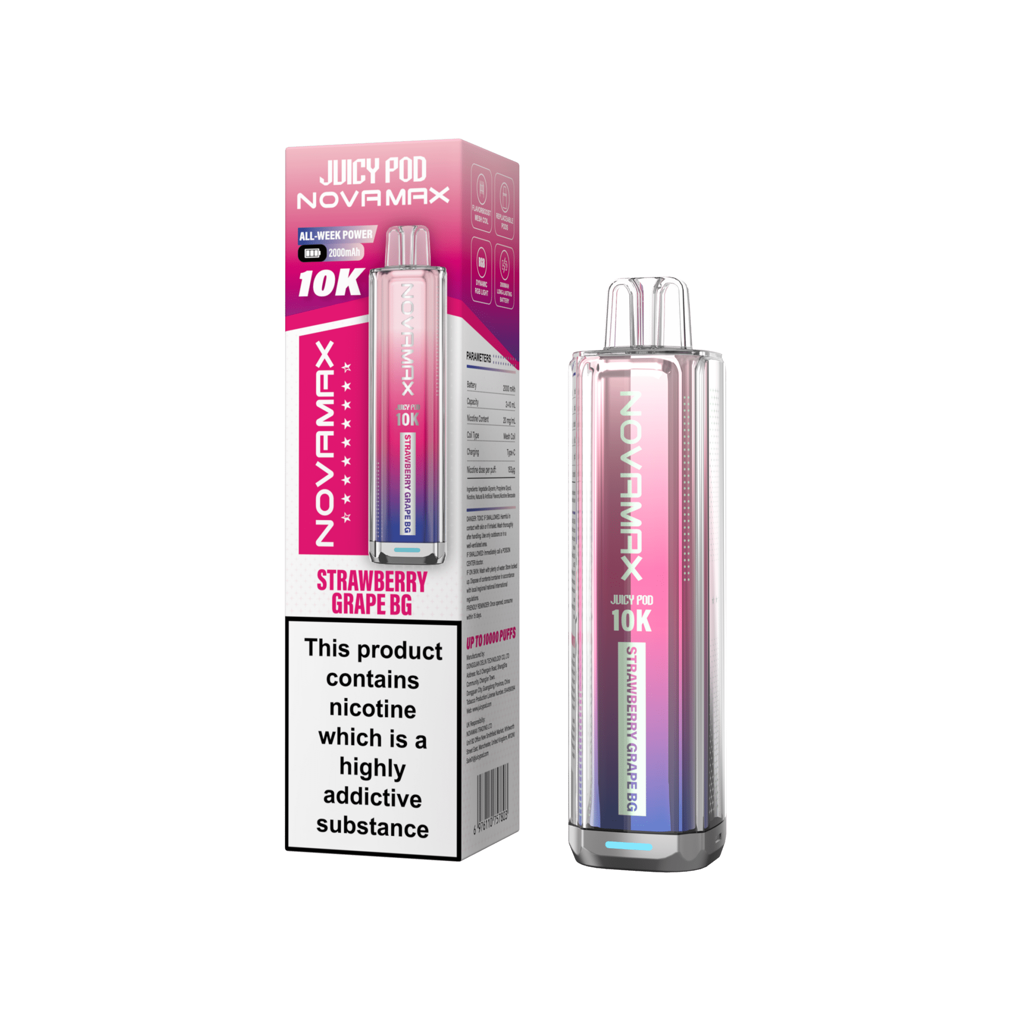 Juicy Pod Novamax 10k Prefilled Pod Vape Kit Pack of 5 - #Simbavapeswholesale#