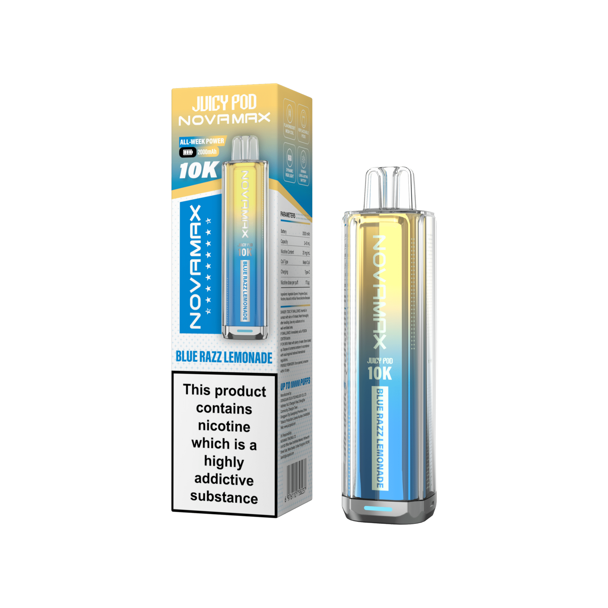 Juicy Pod Novamax 10k Prefilled Pod Vape Kit Pack of 5 - #Simbavapeswholesale#