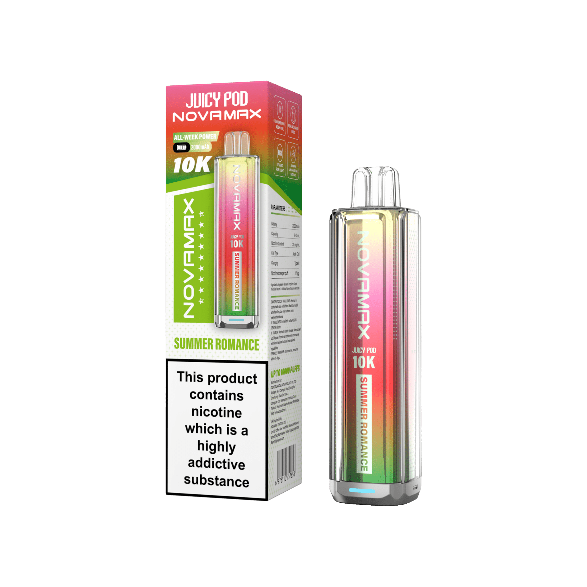 Juicy Pod Novamax 10k Prefilled Pod Vape Kit Pack of 5 - #Simbavapeswholesale#