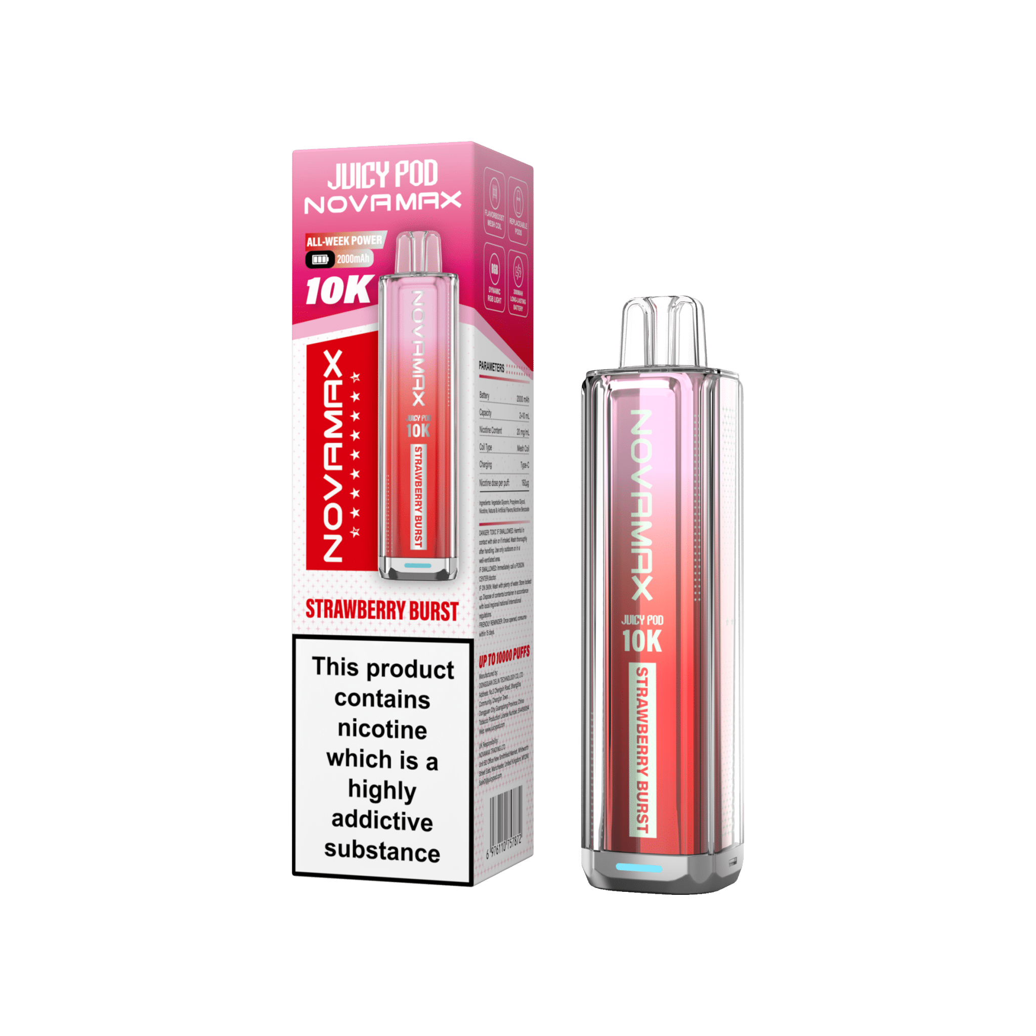 Juicy Pod Novamax 10k Prefilled Pod Vape Kit Pack of 5 - #Simbavapeswholesale#