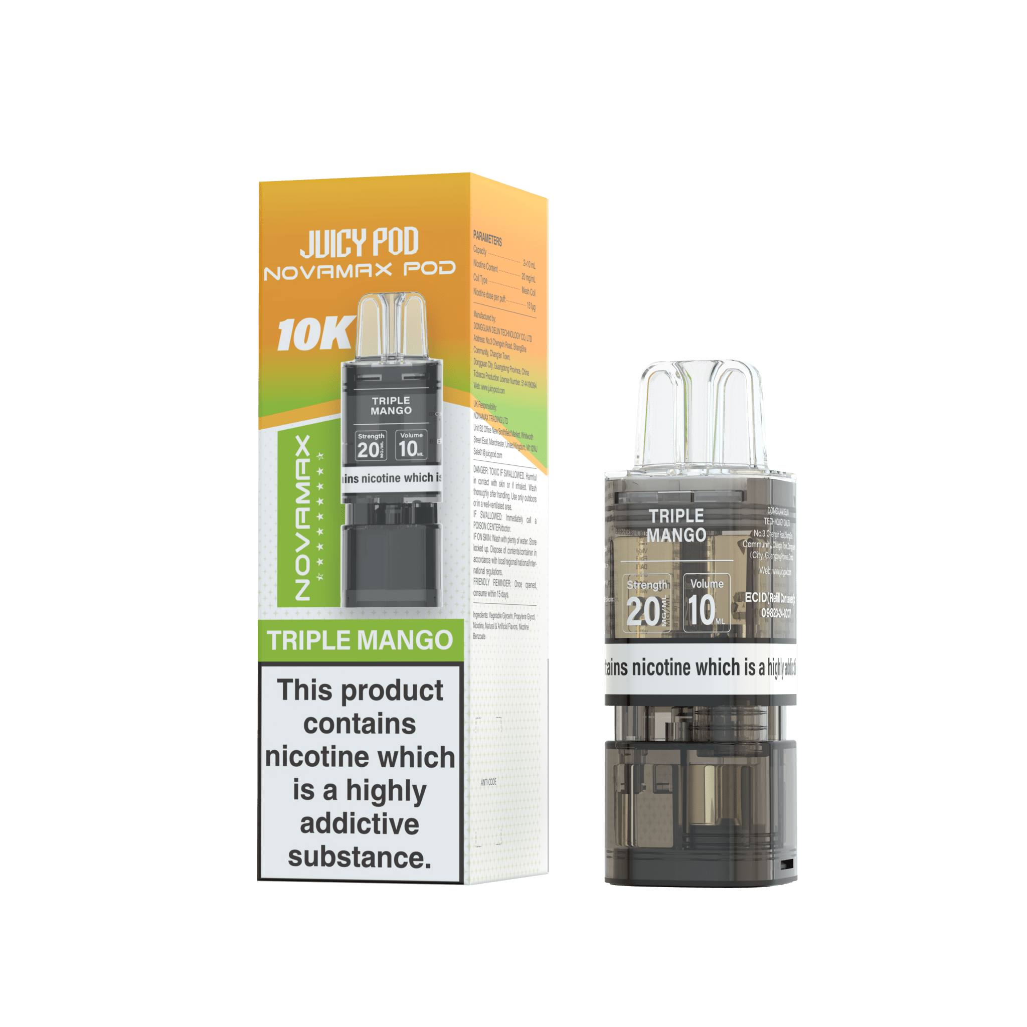 Juicy Pod Novamax 10k Replacement Pods - #Simbavapeswholesale#