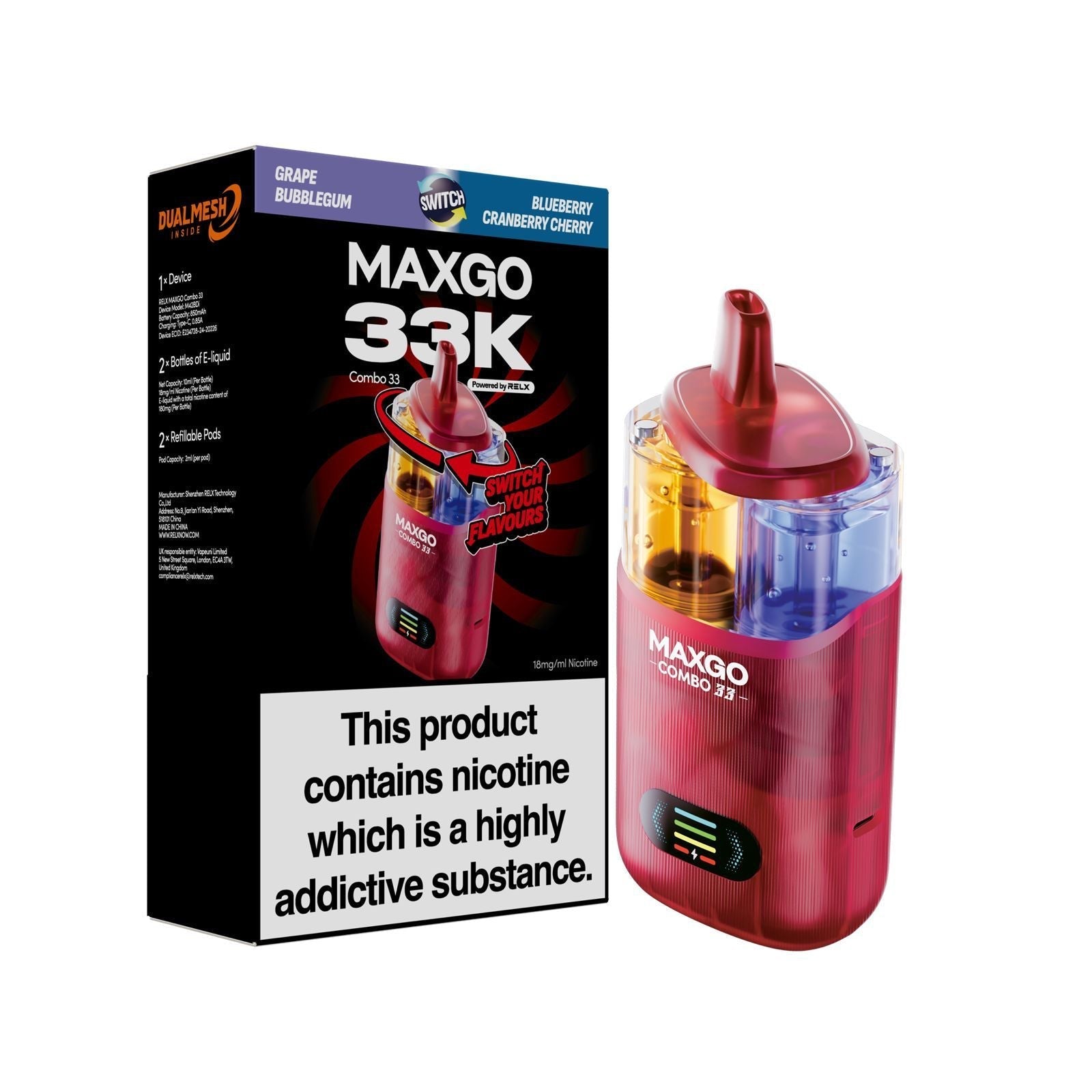 MAXGO 33k Disposable Vape Box of 5 - #Simbavapeswholesale#