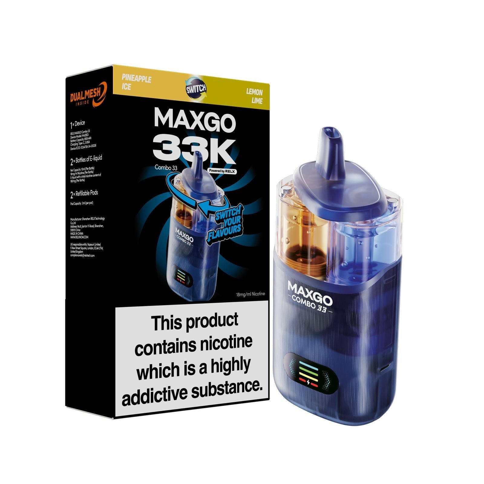 MAXGO 33k Disposable Vape Box of 5 - #Simbavapeswholesale#