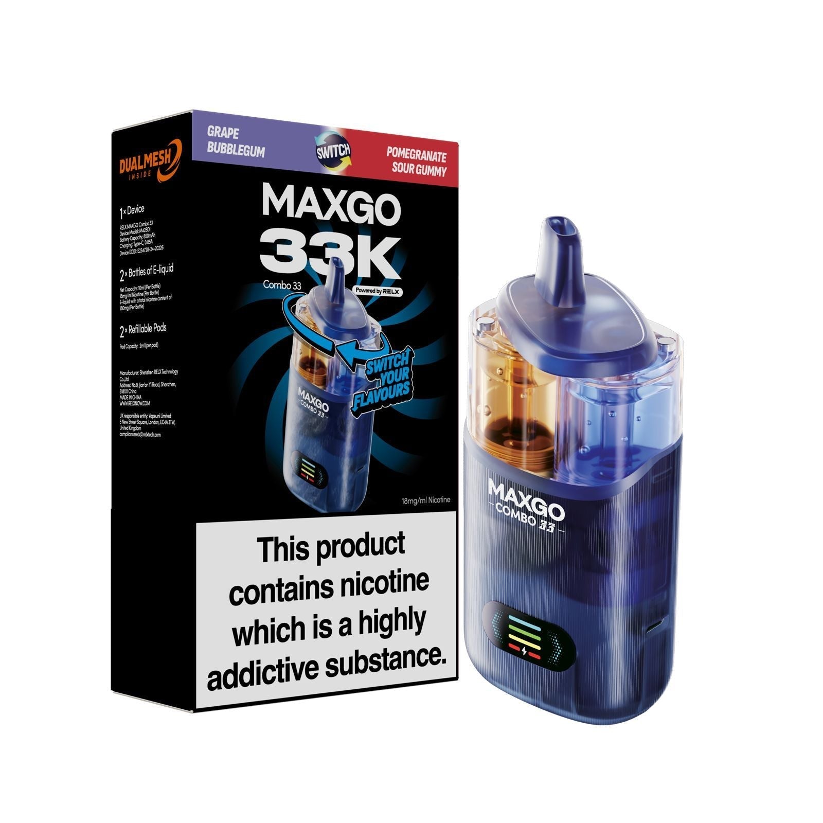 MAXGO 33k Disposable Vape Box of 5 - #Simbavapeswholesale#
