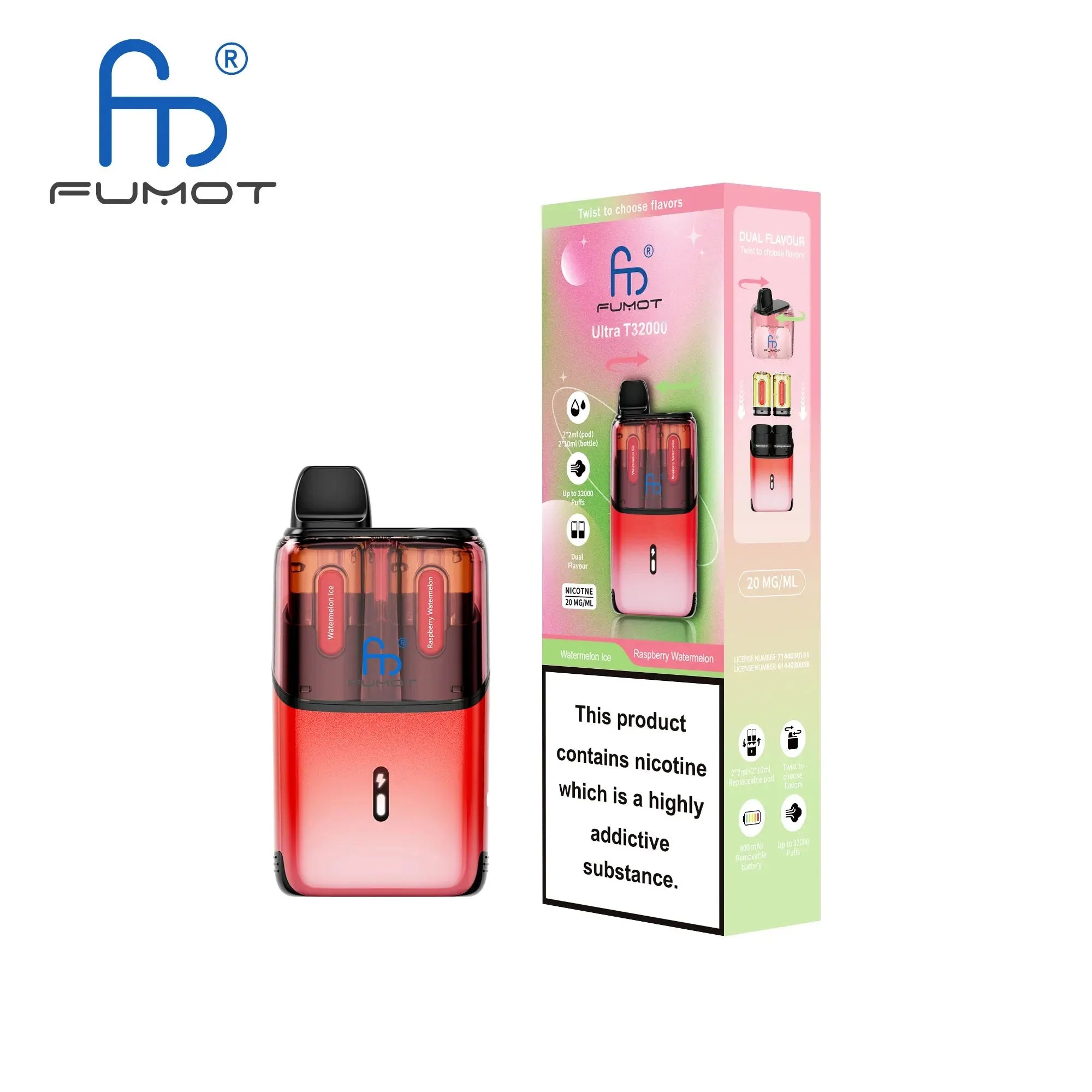RandM Fumot T32000 Ultra Vape Kit Box of 5 - Wholesale Price !