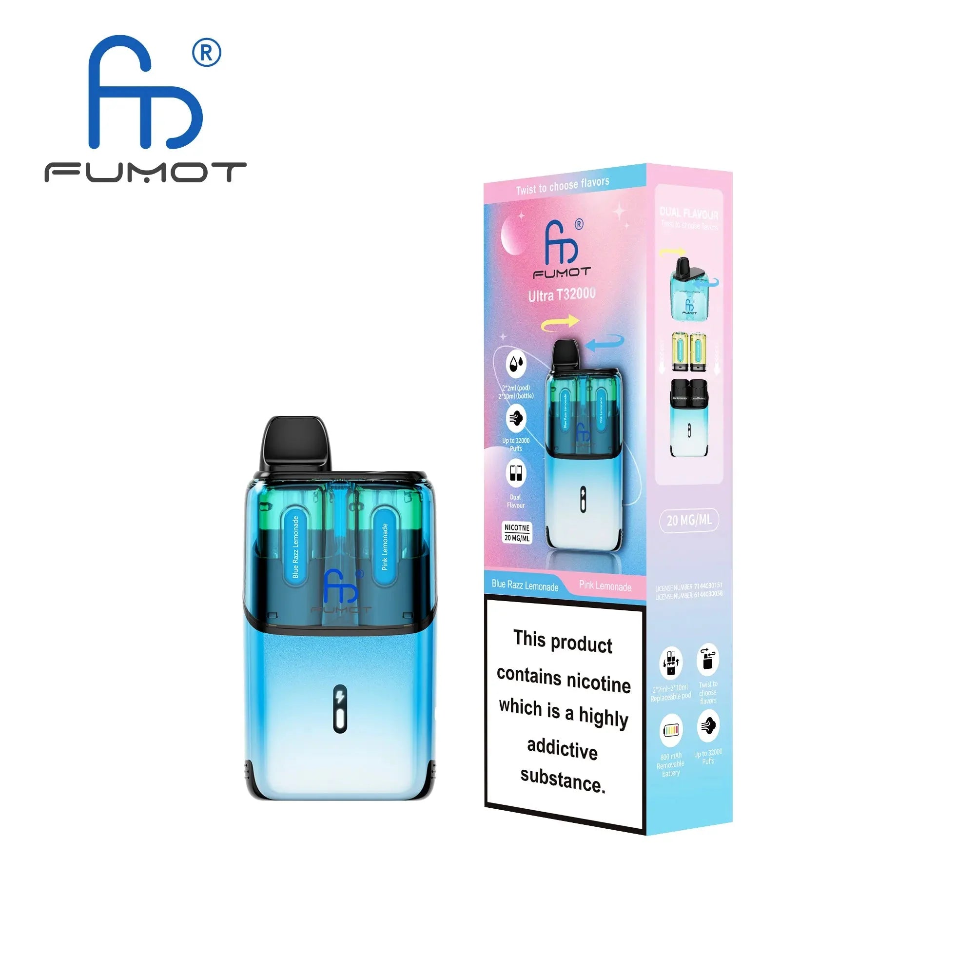 RandM Fumot T32000 Ultra Vape Kit Box of 5 - Wholesale Price !