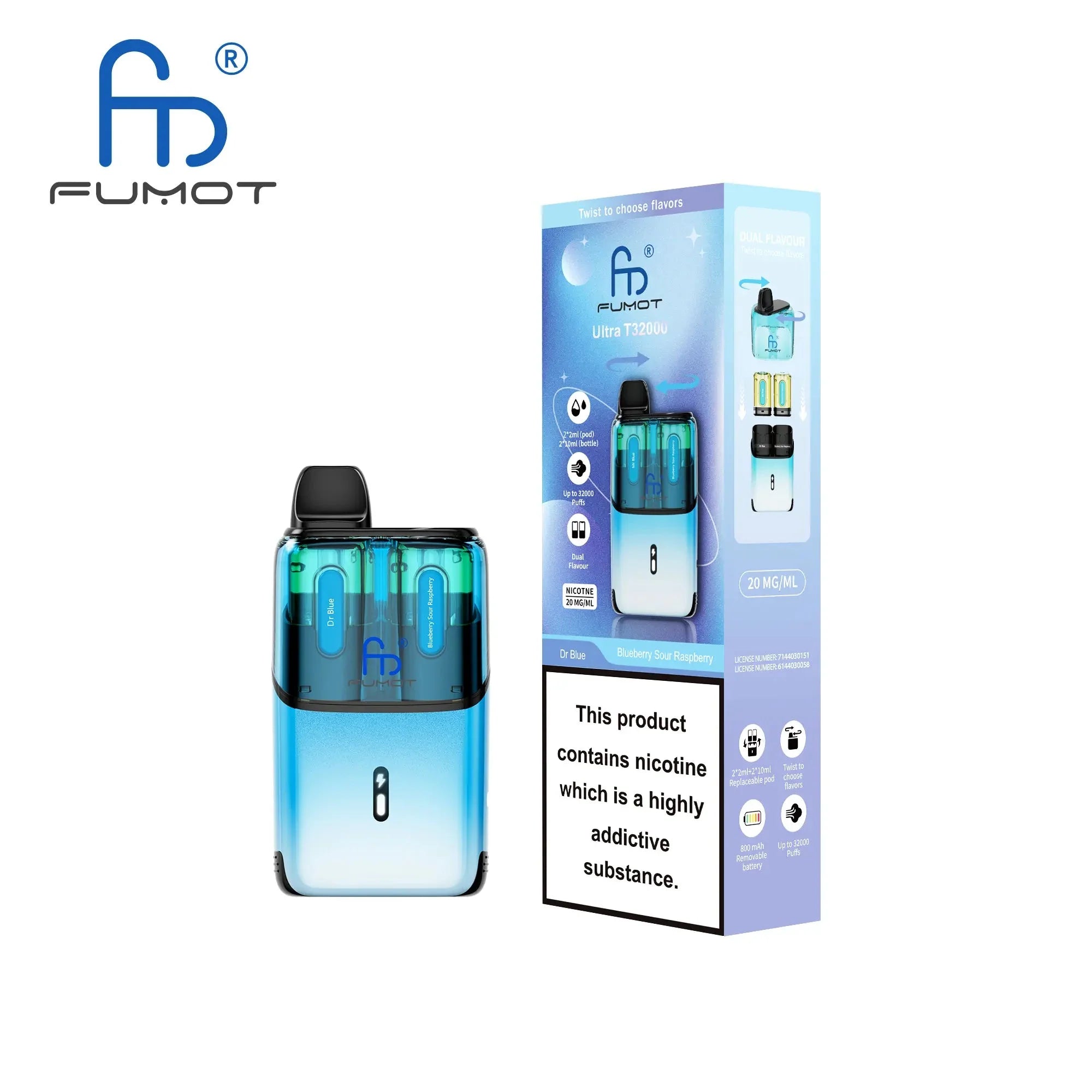 RandM Fumot T32000 Ultra Vape Kit Box of 5 - Wholesale Price !