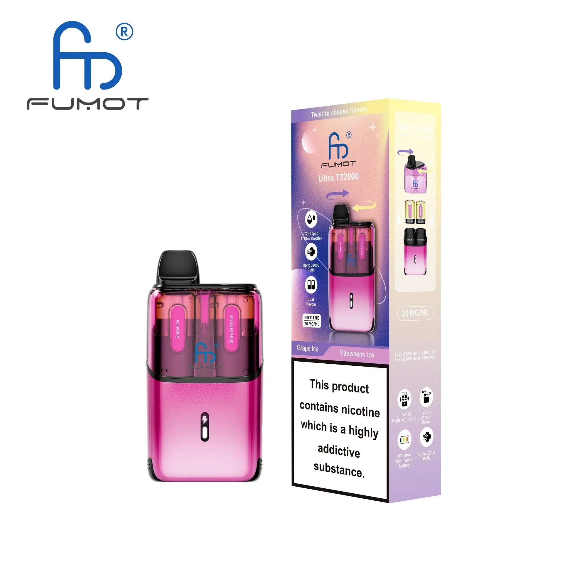 RandM Fumot T32000 Ultra Vape Kit Box of 5 - Wholesale Price !