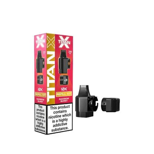 Titan X Replacement Pods Pack of 10 - Rainbow Burst - vapeukwholesale