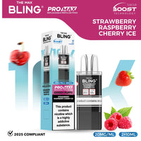 bulk wholesale The Bling 10k Pro Max Replacement Pods (BOX OF 5) - Strawberry Raspberry Cherry Ice