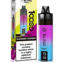 Crystal Bling Nero 10k Vape Kit Box of 5 Blackberry Raspberry