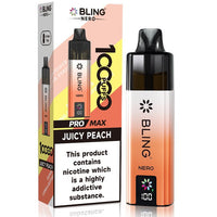Crystal Bling Nero 10k Vape Kit Box of 5 Juicy Peach