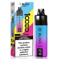 Crystal Bling Nero 10k Vape Kit Box of 5 Strawberry Cherry Cranberry