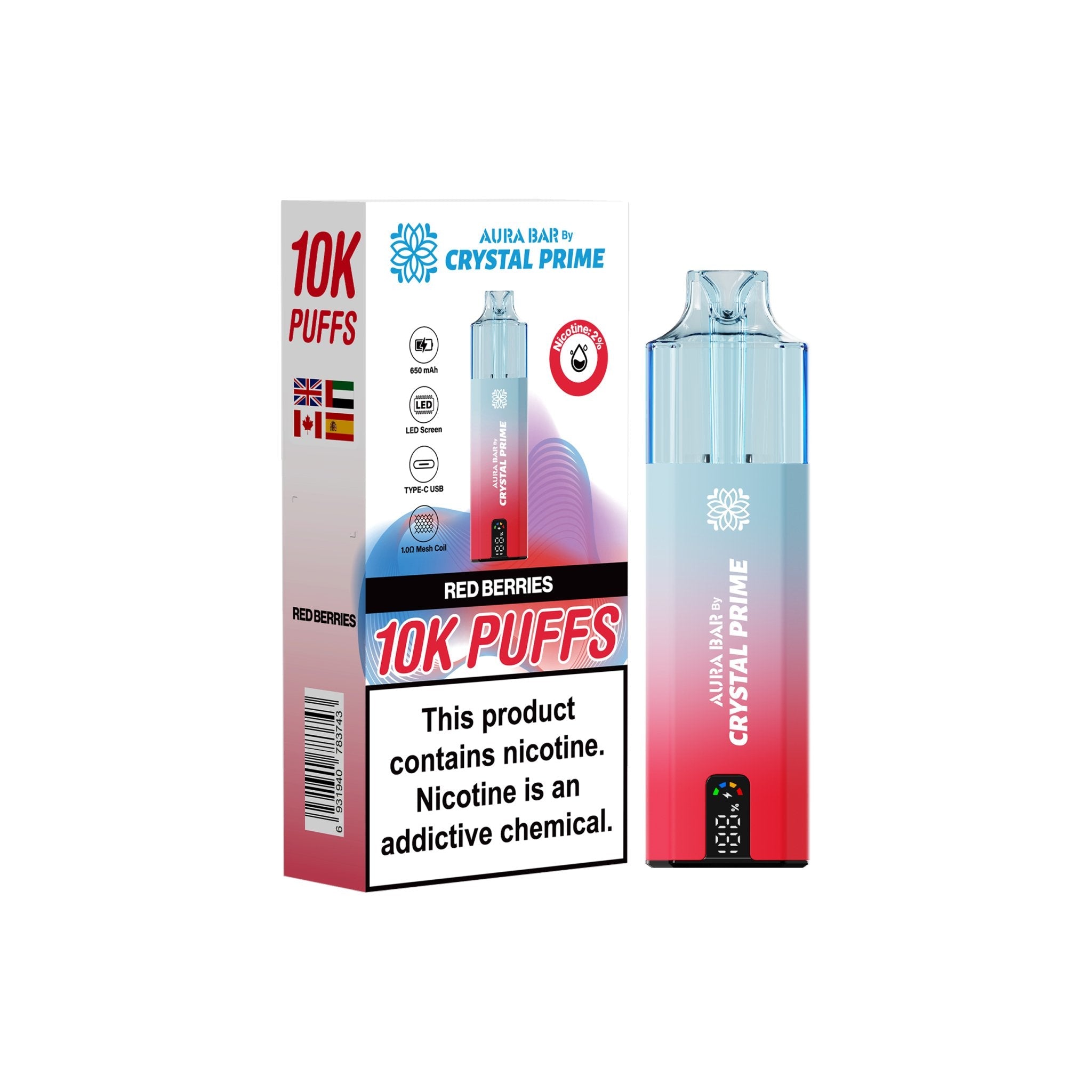 Crystal Prime 10000 Disposable Vape Pack of 5 - #Simbavapeswholesale#