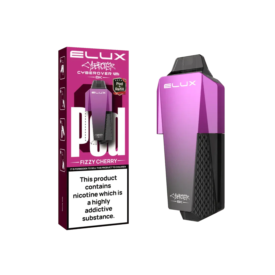 Elux Cyberover 6K Replacement Pods - Fizzy Cherry - vapeukwholesale