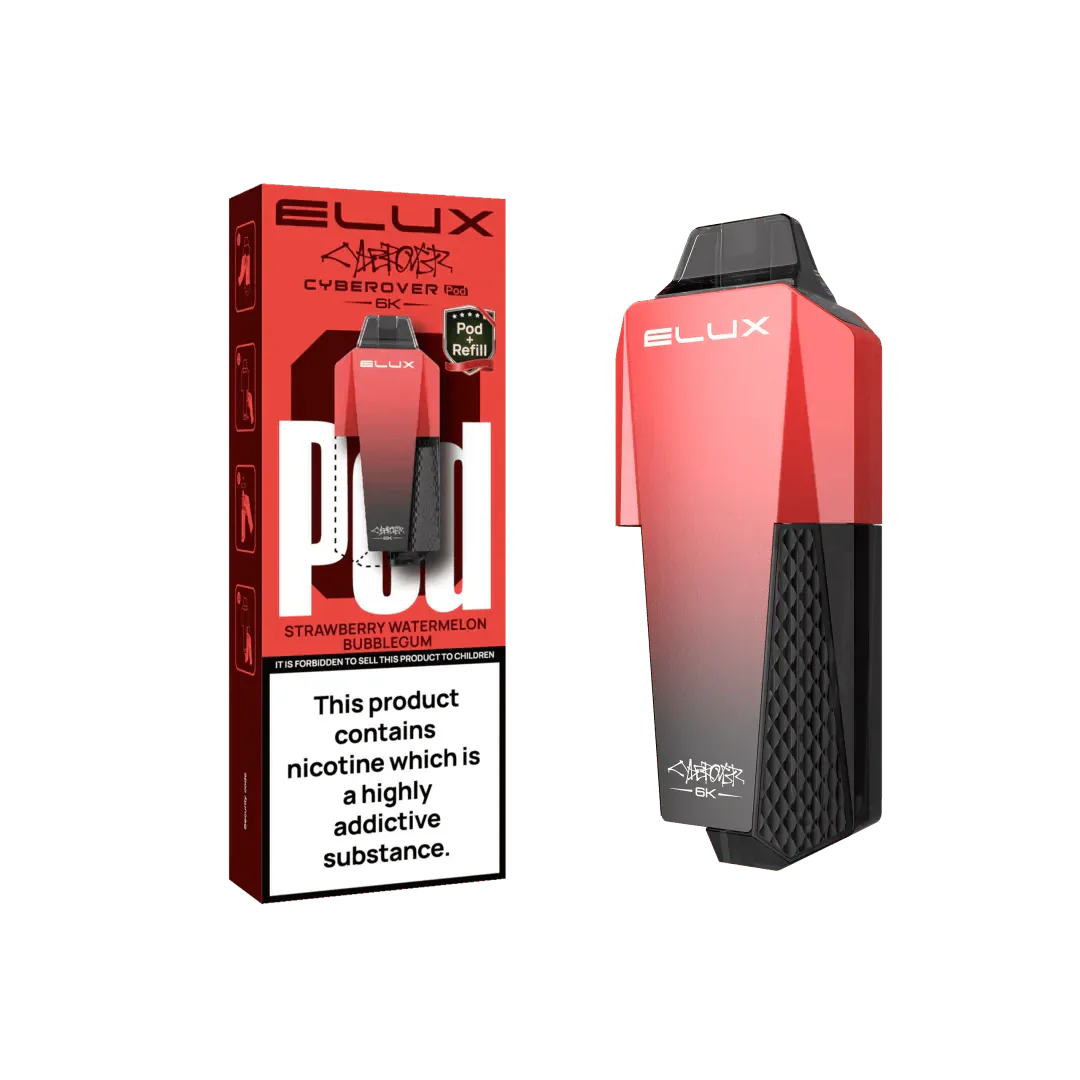 Elux Cyberover 6K Replacement Pods - Strawberry Watermelon Bubblegum - vapeukwholesale
